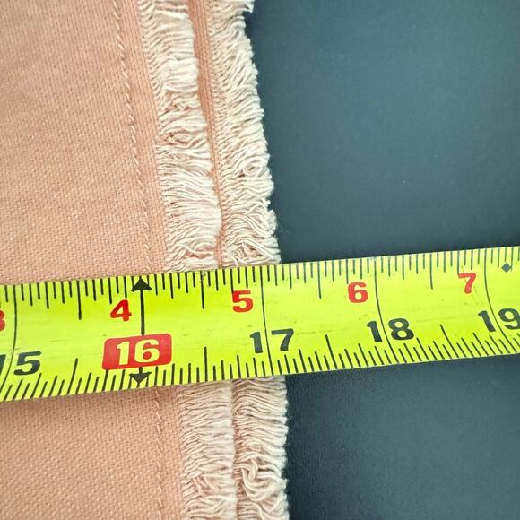 Madewell A Line Zip Up Skirt Mini Mid Rise Patch Pocket Fringe Hem Pink Size 8 - Picture 10 of 10